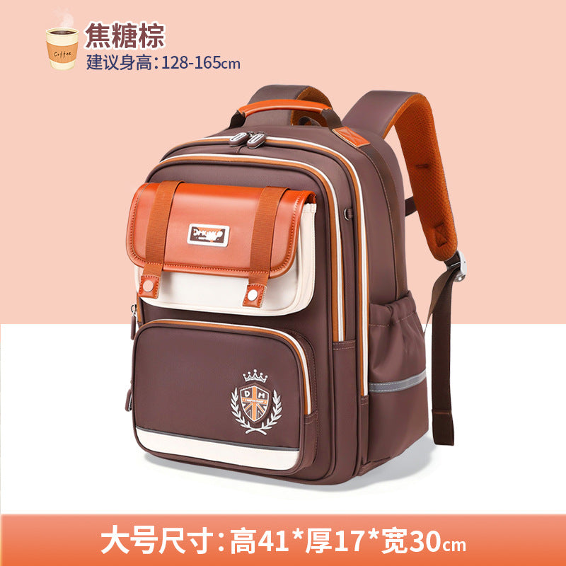 2026 New Kids Backpack for Grades 1-6, Lightweight & Ergonomic Design with Large Capacity, Breathable and Waterproof Oxford Fabric, British Style School Bag with Pencil Case and Study Bag Set