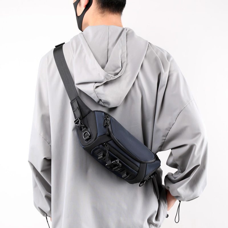 Sports Bag Men's New Mobile Phone Waist Bag Multi-Functional Chest Bag Tactical Fashion Brand Small Chest Bag
