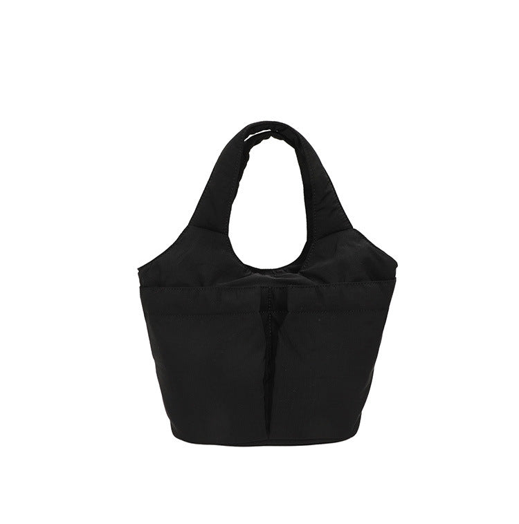 Tote Bag Women's Large-Capacity Commuter New Pleated Travel High-Grade Shoulder Messenger Bag