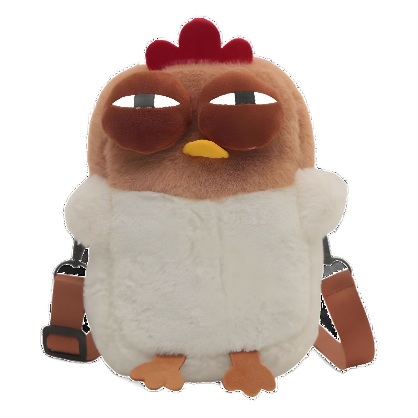 Cute Chicken Plush Crossbody Bag Cartoon Toy Shoulder Bag for Women Fashionable and Fun Animal Design
