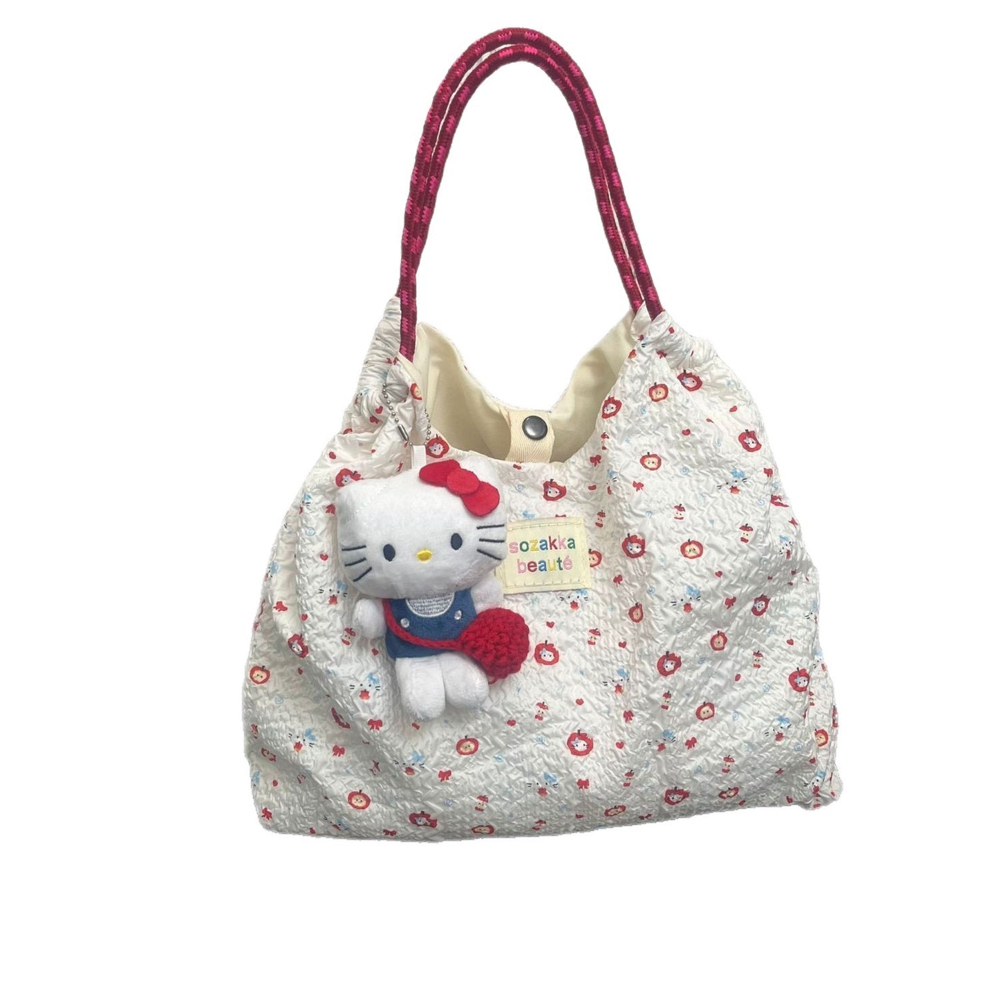 Korean Embossed Sweet Cartoon Shoulder Bag Women's Apple Commuter Handbag