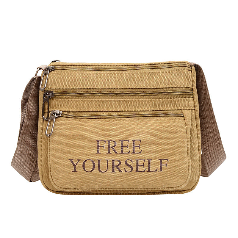 Fashionable Nylon Shoulder Bag with Multiple Pockets for Men and Women, Perfect for Daily Commute and Travel