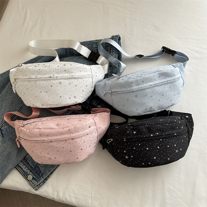 New Nylon Trendy Lightweight Simple XINGX Fresh Western Style Waist Bag Crossbody Shoulder Bag Chest Bag for Women
