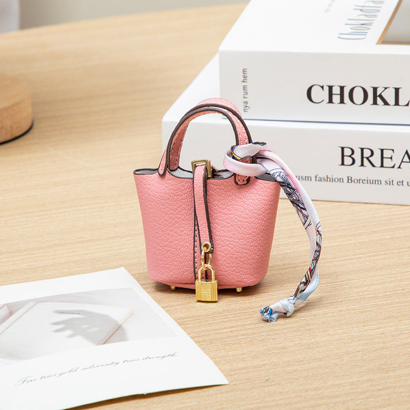 Mini Vegetable Basket Package Pendant Car Key Ring Ornaments Mini Purse Creative Earphone Bag Ornament Classic Style Wallet