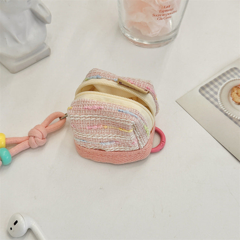 Classic Style Cute Portable Suitable for Apple Wireless Bluetooth Headset Protective Cover Storage Soft Cloth Shell