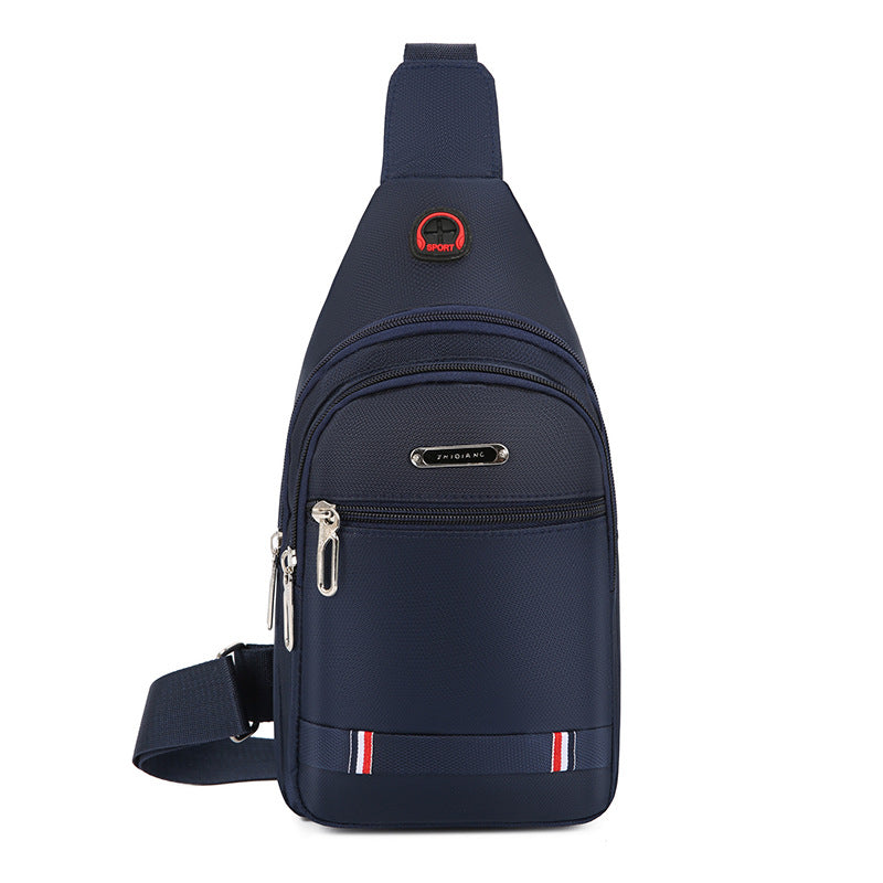 Stylish Men's Chest Bag with Large Capacity, Water-Resistant Oxford Fabric, Perfect for Business and Daily Use