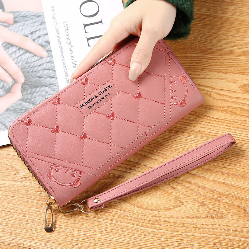 New Style Clutch Purse Women's Long Zipper Multi-Function All-matching Wallet Large Capacity Phone Wallet