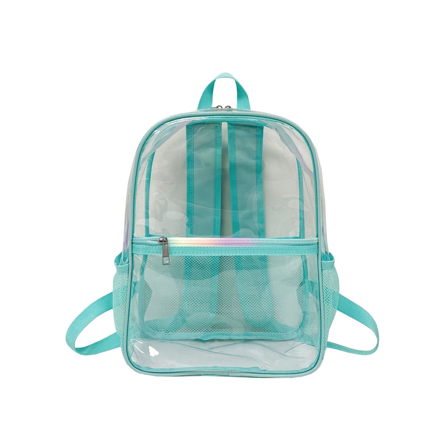 Transparent Large Capacity Backpack PVC Waterproof Solid Color Backpack Simple Commute Large Capacity Student Schoolbag