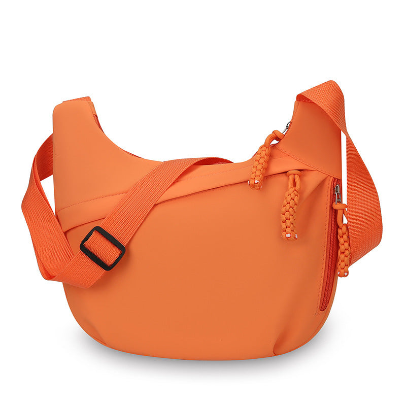 New Nylon Casual Crossbody Bag Unisex Waterproof Shoulder Bag Zipper Design Adjustable Shoulder Strap