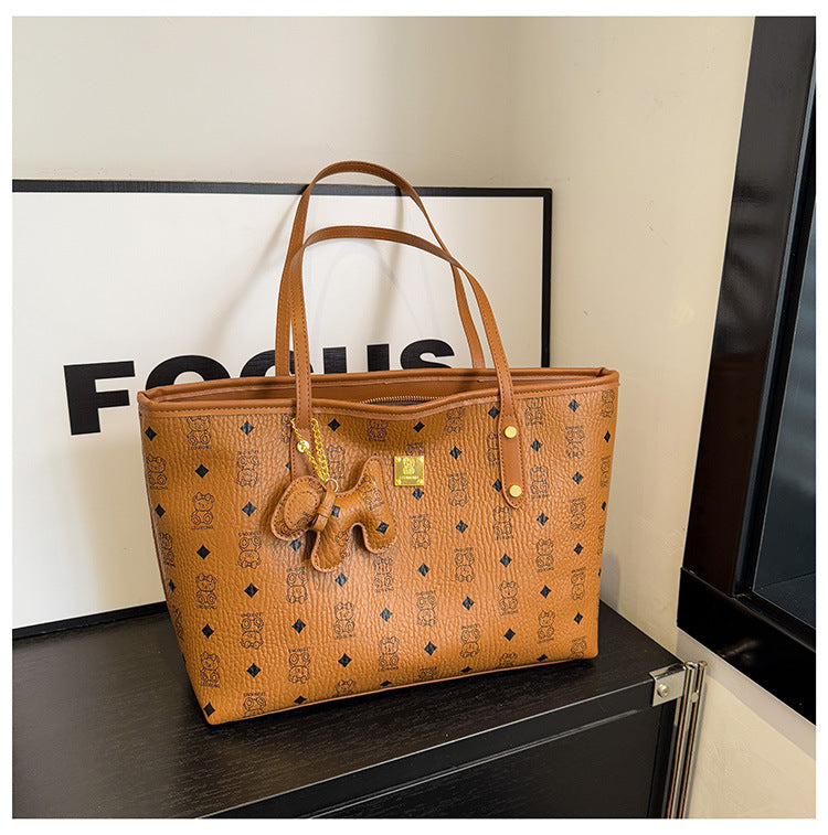 Single Shoulder Bag Printed Large Capacity Tote Bag Female New Fashion Casual All-Match Underarm Bag