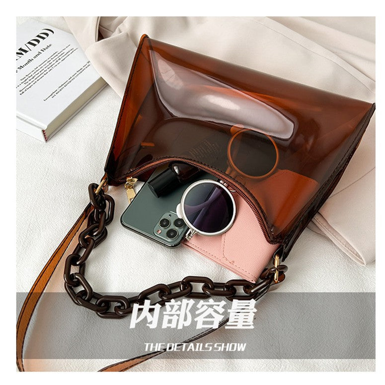 Summer New Transparent PVC Women's Bag Fashion Underarm Cute Daily Shoulder Bag