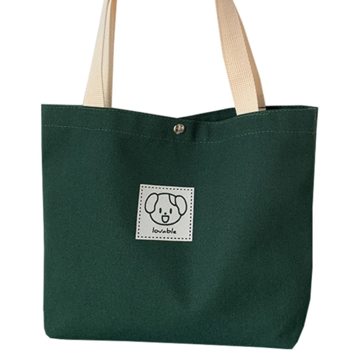 Cute Cartoon Canvas Tote Bag for Daily Use, School, Lunch, and Gift Packaging - Stylish and Practical Handheld Bag
