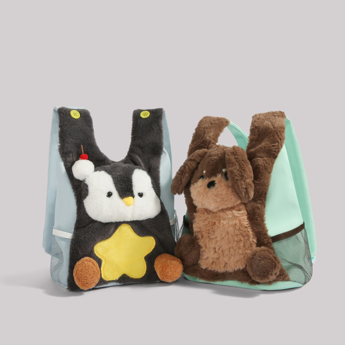 Cute Plush Penguin Backpack for Kids - Adorable Animal Design with Breathable Mesh and Comfortable Curved Straps