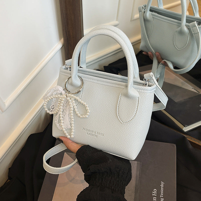 Simple Western Style Small Handbags Women's Summer New Bucket Bag Fashion All-Match Texture Women's Cross-Body Bag
