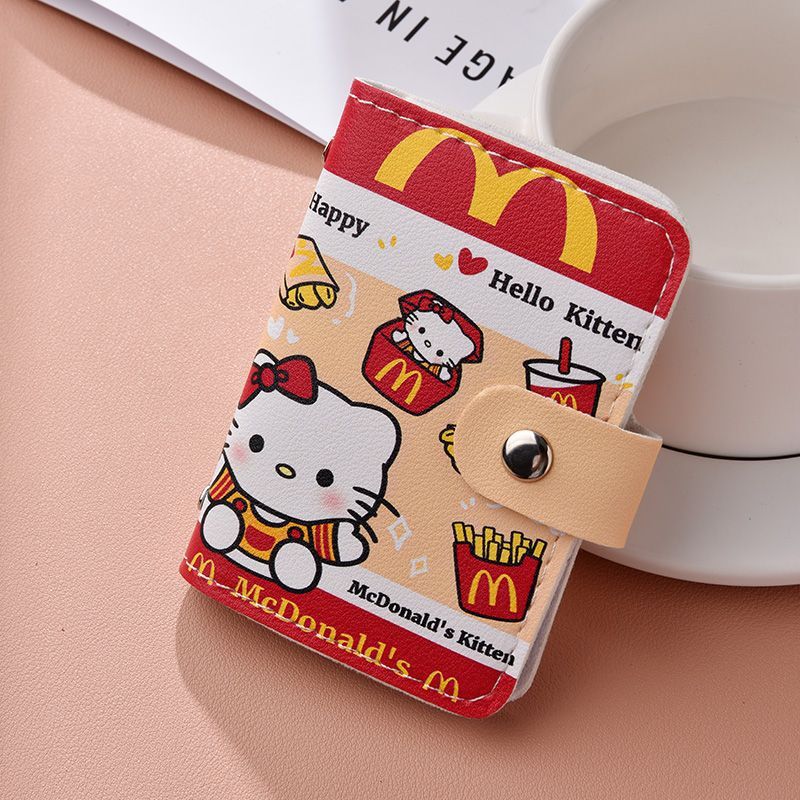 New Cute Cartoon KT Card Holder Certificate Protective Cover Small Card Holder Hot Sale Anti-Degaussing Multiple Card Slots Storage Bag