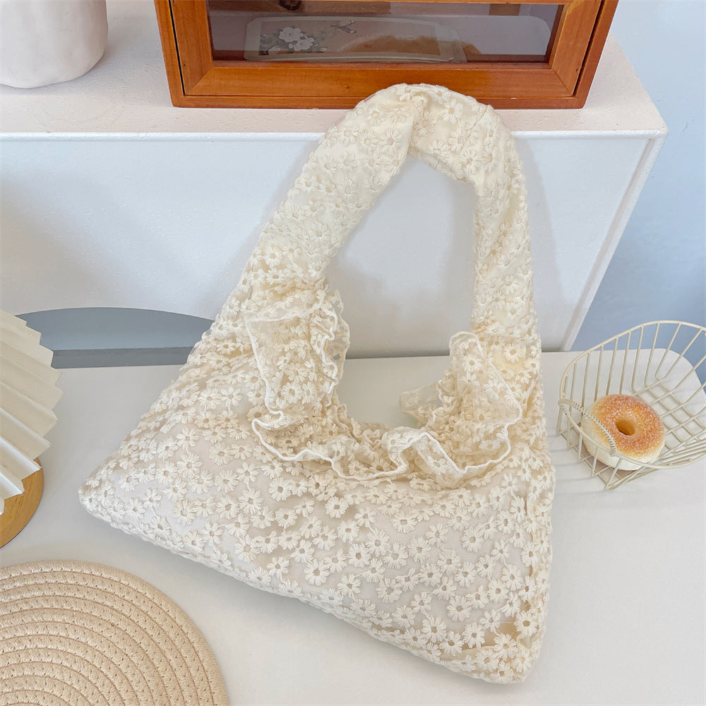 Tote Bag Women's Summer Fairy Lace Daisy Lace Daily Play Fashion All-Match Shoulder Bag