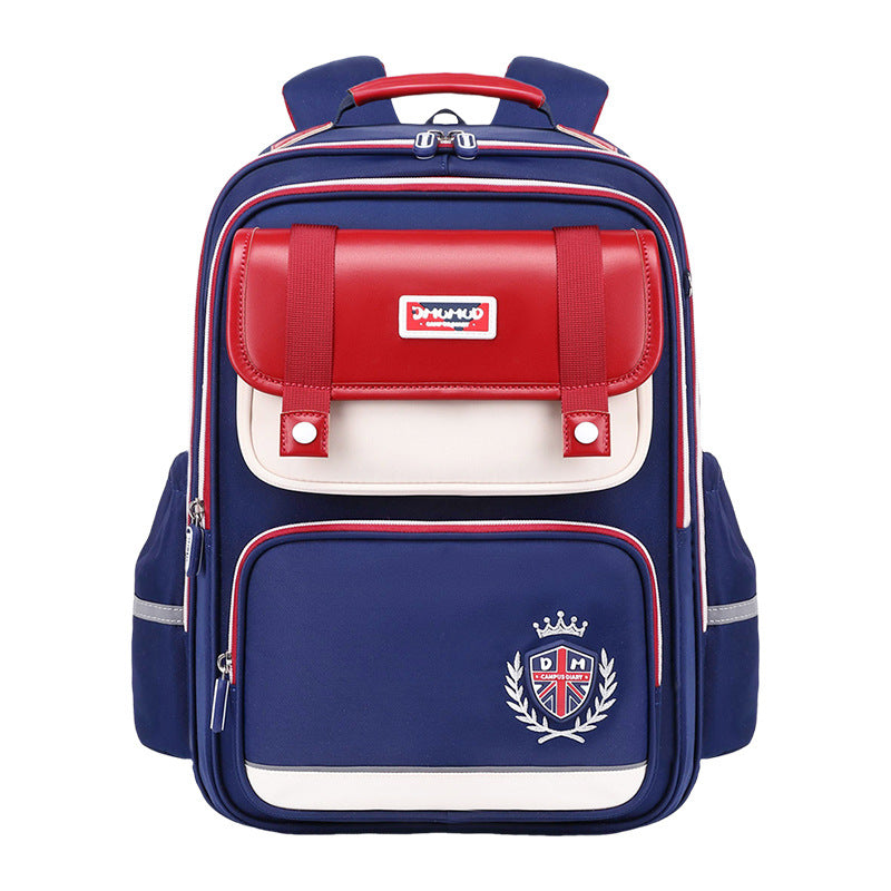 2026 New Kids Backpack for Grades 1-6, Lightweight & Ergonomic Design with Large Capacity, Breathable and Waterproof Oxford Fabric, British Style School Bag with Pencil Case and Study Bag Set