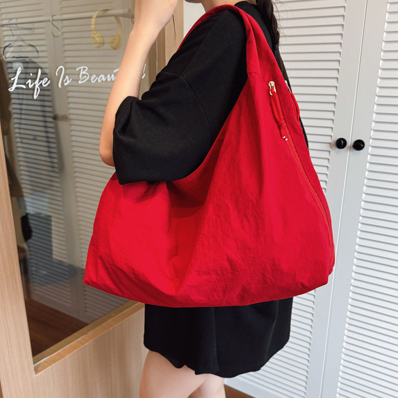 Loose Canvas Tote Bag Women's Large Capacity Casual Inner Bag Design Daily Commuter Shopping Shoulder Bag