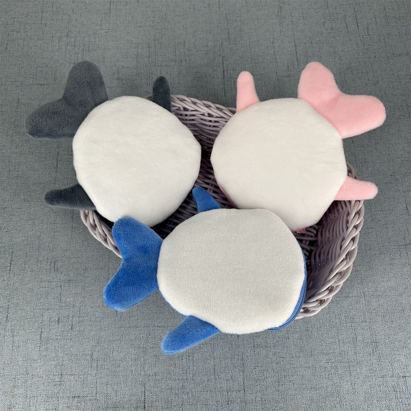Women's Wallet Cute Plush Loving Heart Shark Coin Purse Children's Daily Storage Hair Ring Hairpin Carry Bag
