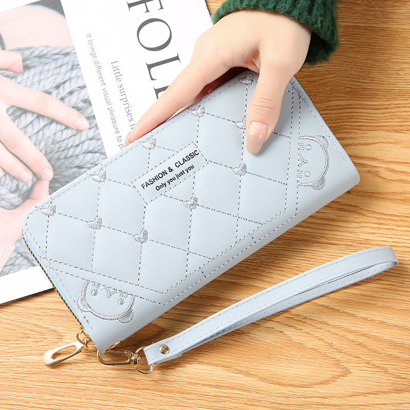 New Style Clutch Purse Women's Long Zipper Multi-Function All-matching Wallet Large Capacity Phone Wallet