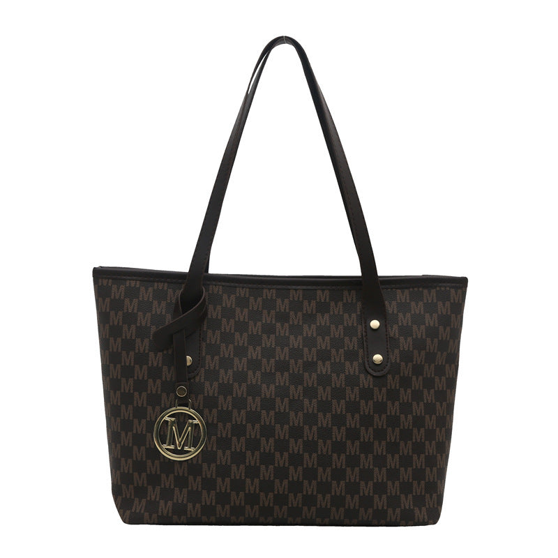 New Fashion Tote Bag Women's Large Capacity Shoulder Bag Fashion Letters Printed Commuter Handbag