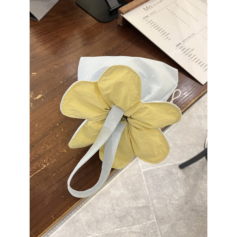 Cute Floral Handbag with Polka Dot Design, Spring Summer Fashionable Mini Bag for Girls, Trendy Ins Style