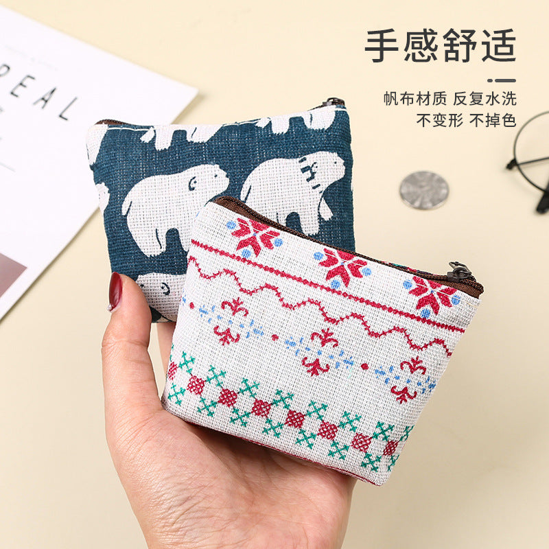 Cartoon Cute Coin Purse Coin Storage Bag Student Travel Portable Girl Napkins Dispenser Bag
