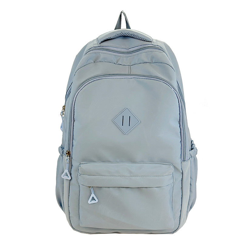 New Simple Color Backpack with Large Capacity, Lightweight and Stylish for Students and Travel
