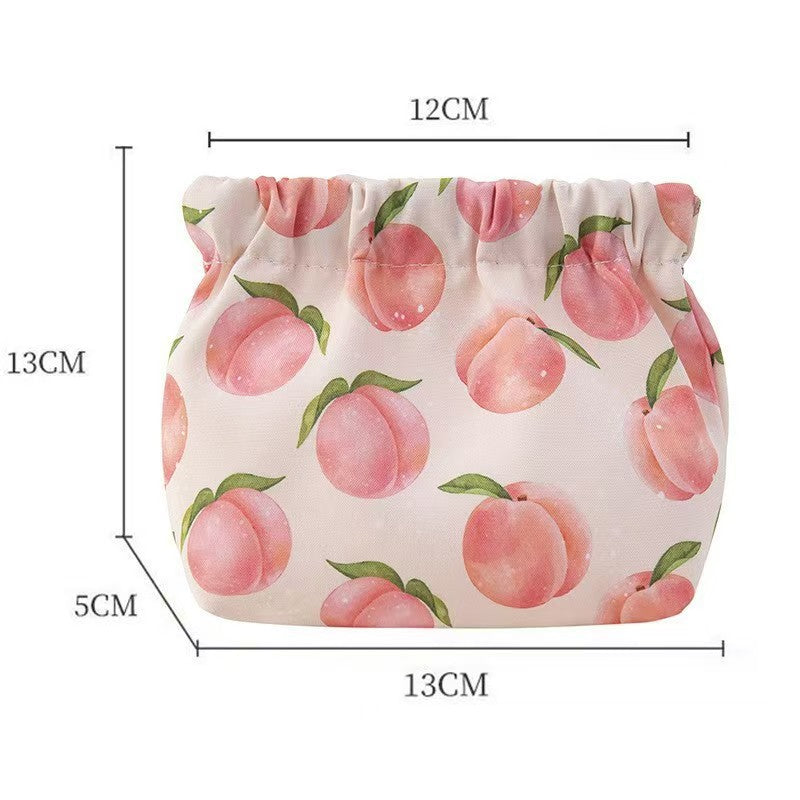 Elastic Printed Portable Storage Bag with Automatic Closure, Waterproof and Durable for Makeup and Daily Essentials