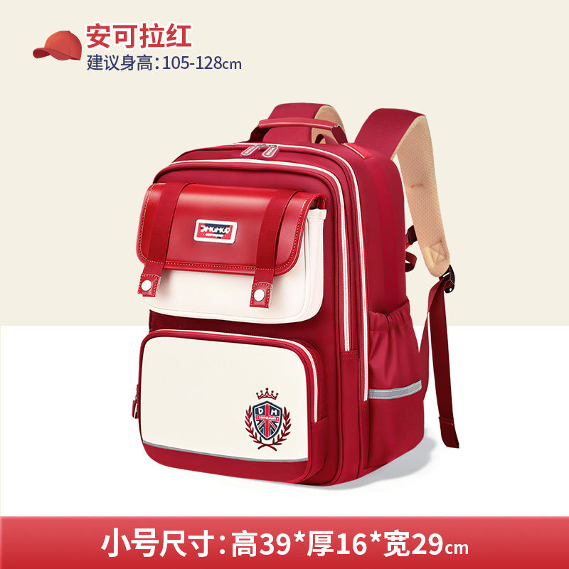 2026 New Kids Backpack for Grades 1-6, Lightweight & Ergonomic Design with Large Capacity, Breathable and Waterproof Oxford Fabric, British Style School Bag with Pencil Case and Study Bag Set