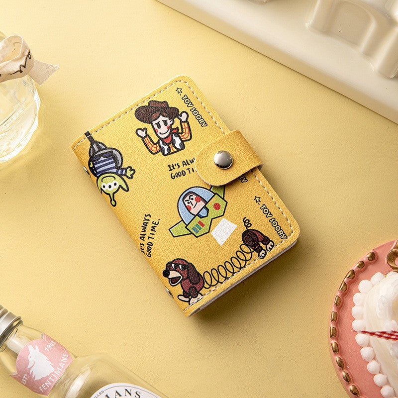 New Cartoon Cute Card Holder Large Capacity Multiple Card Slots Mini Small Cute Lady Anti-Degaussing Certificate Holder