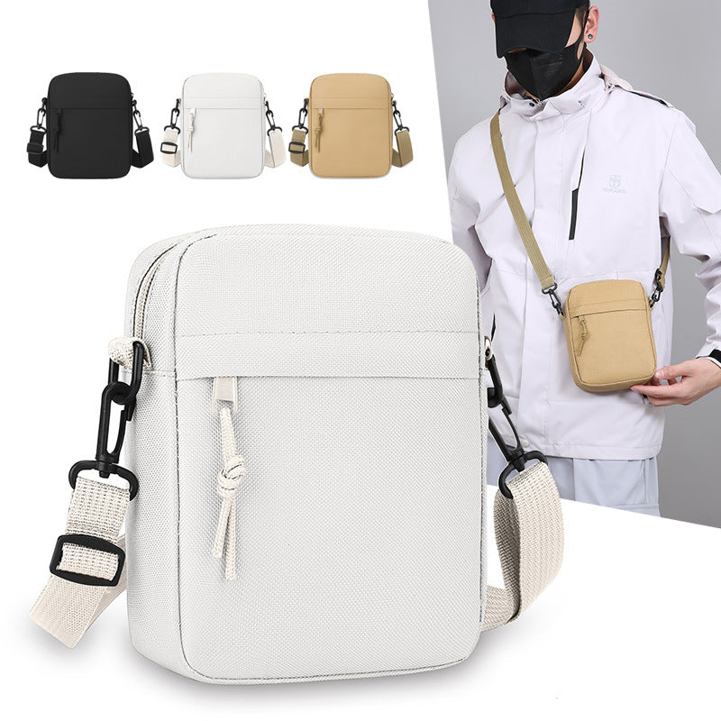 Minimalist Men's Canvas Crossbody Bag Lightweight Durable Everyday Shoulder Bag for Travel and Casual Use