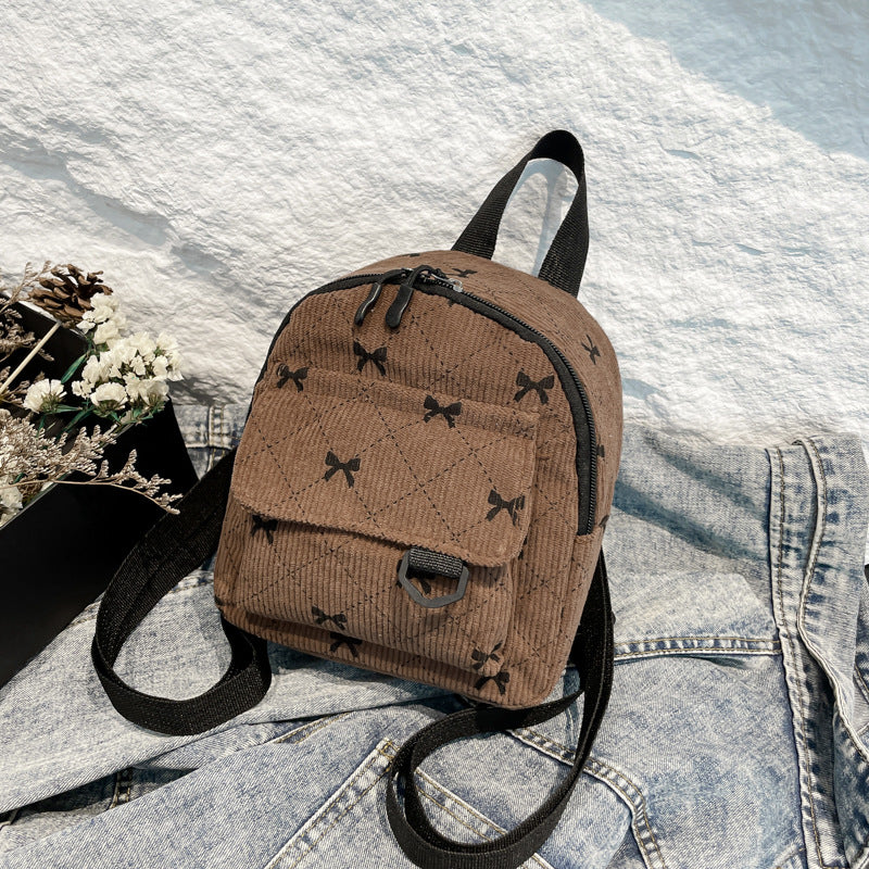 Backpack Sweet Bow New Korean Style Girl Large Capacity Leisure Mini Backpack