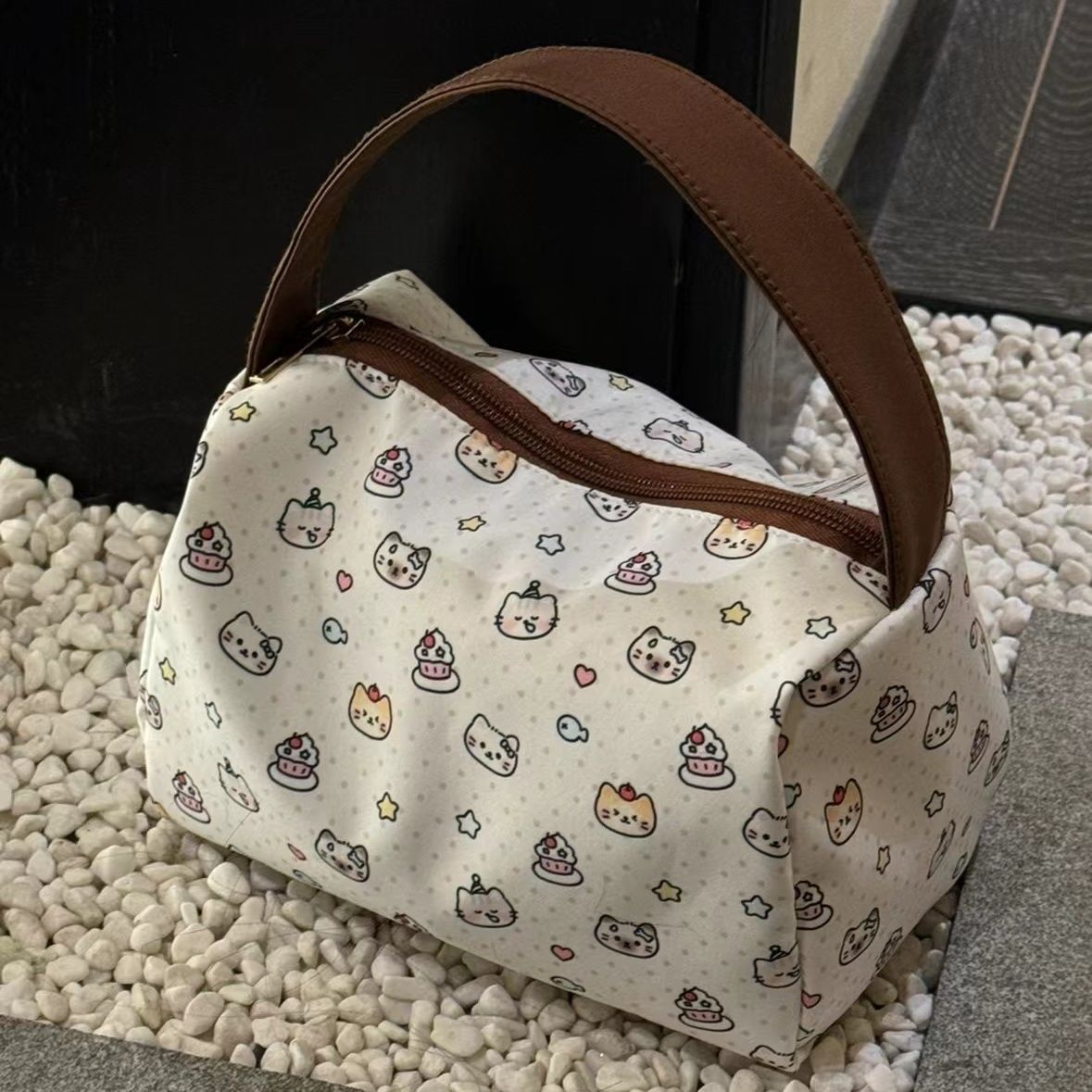 New Kitty Cosmetic Bag Wash Portable Liner Storage Coin Purse Cute Student Bag