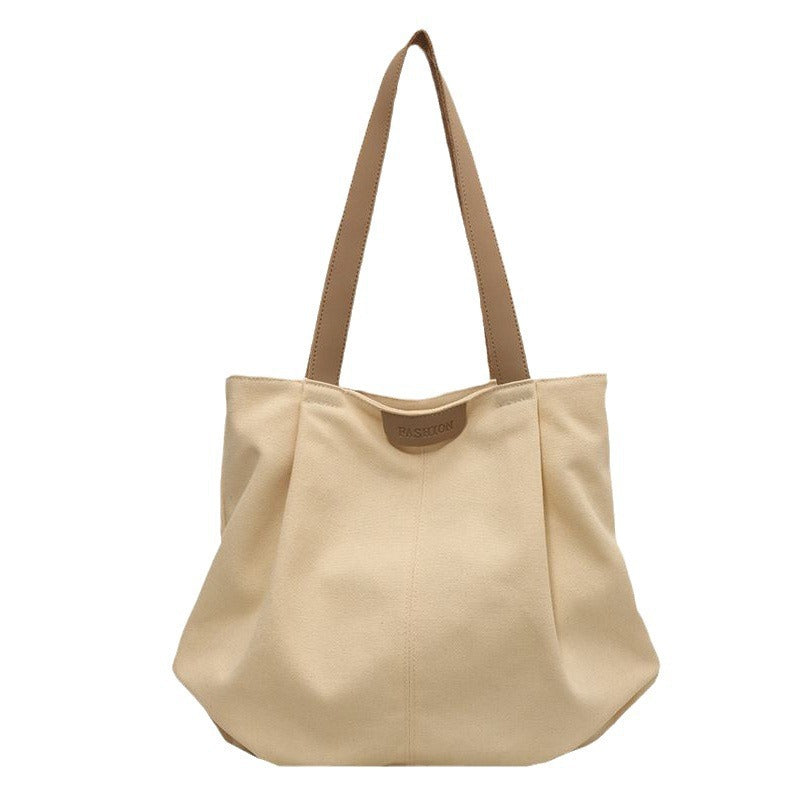 Large Capacity Canvas Tote Bag for Women 2024 Autumn Fashion Casual Shoulder Handbag Perfect for Daily Commute and School