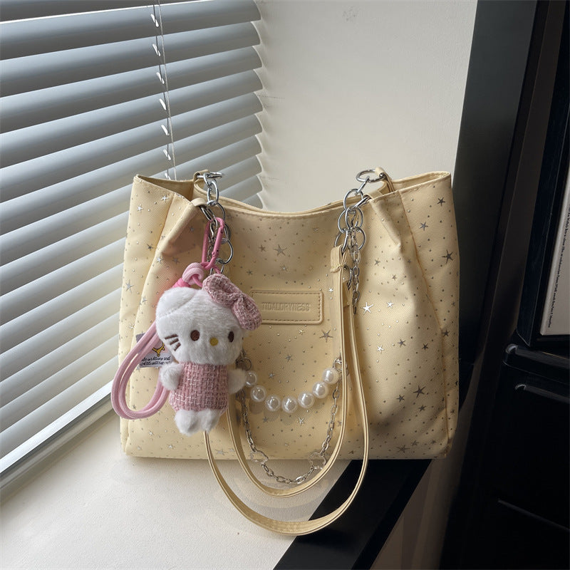 Korean Fashion Tote Bag Women's New Large Capacity Casual Shoulder Bag Temperament Wild Commuter Bag