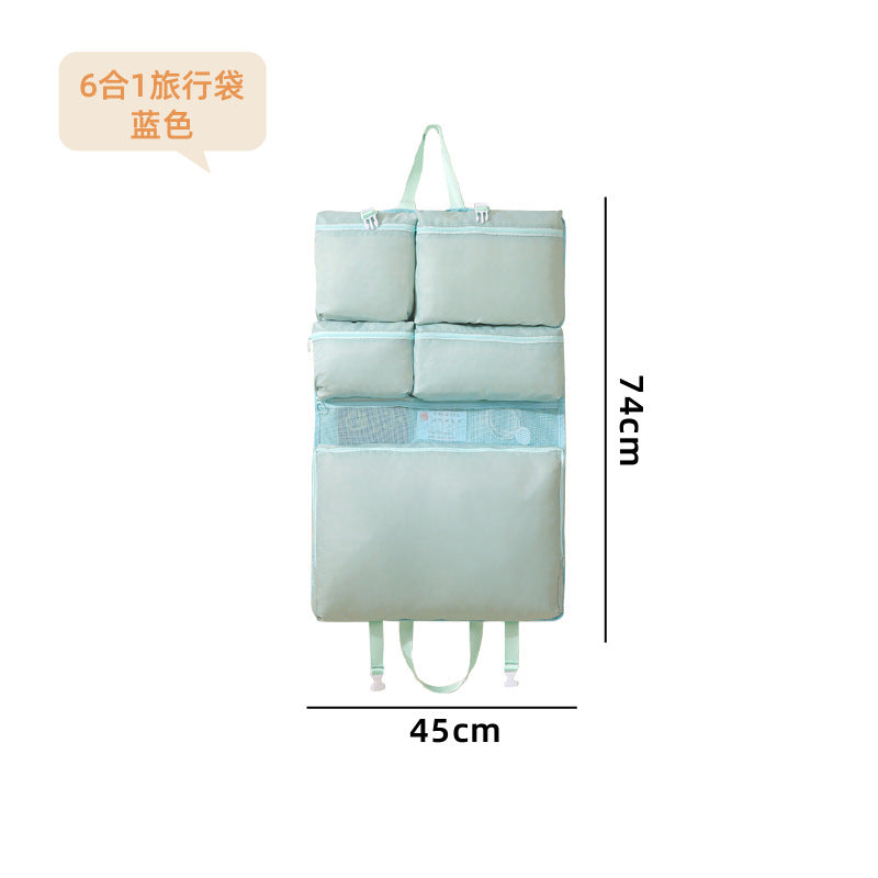 6-in-1 Travel Organizer Bag with Cute Puppy Design for Clothes, Toiletries, and Accessories - Foldable and Compact
