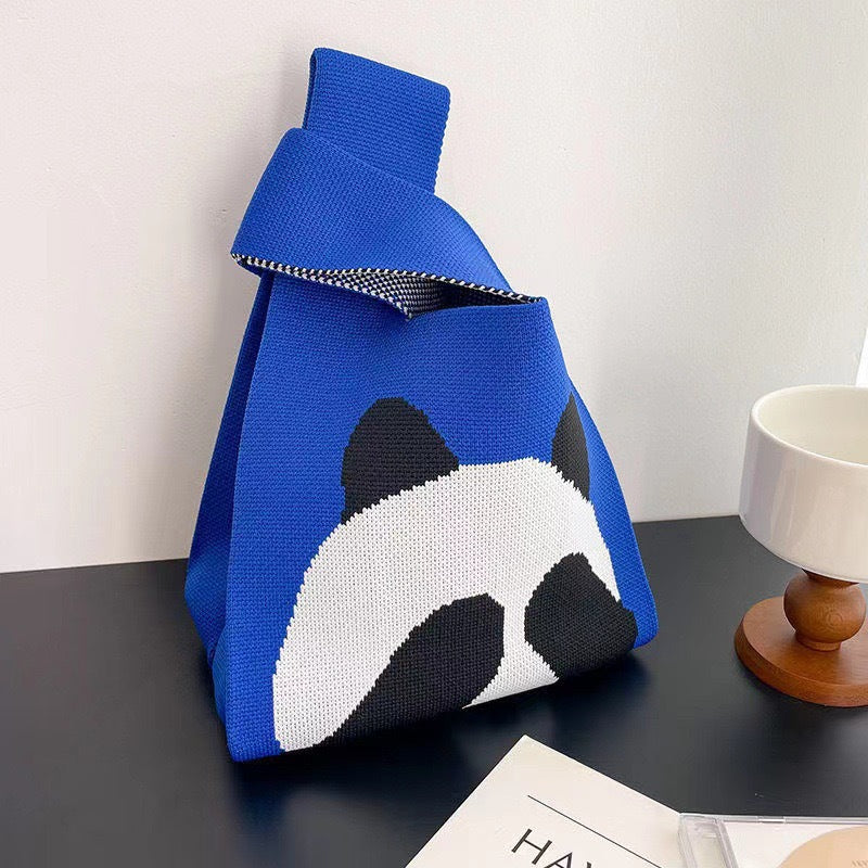 Vest Bag Women's Korean Knitted New Year Knitted Bag Hand Bag Knitted Oblique Bag