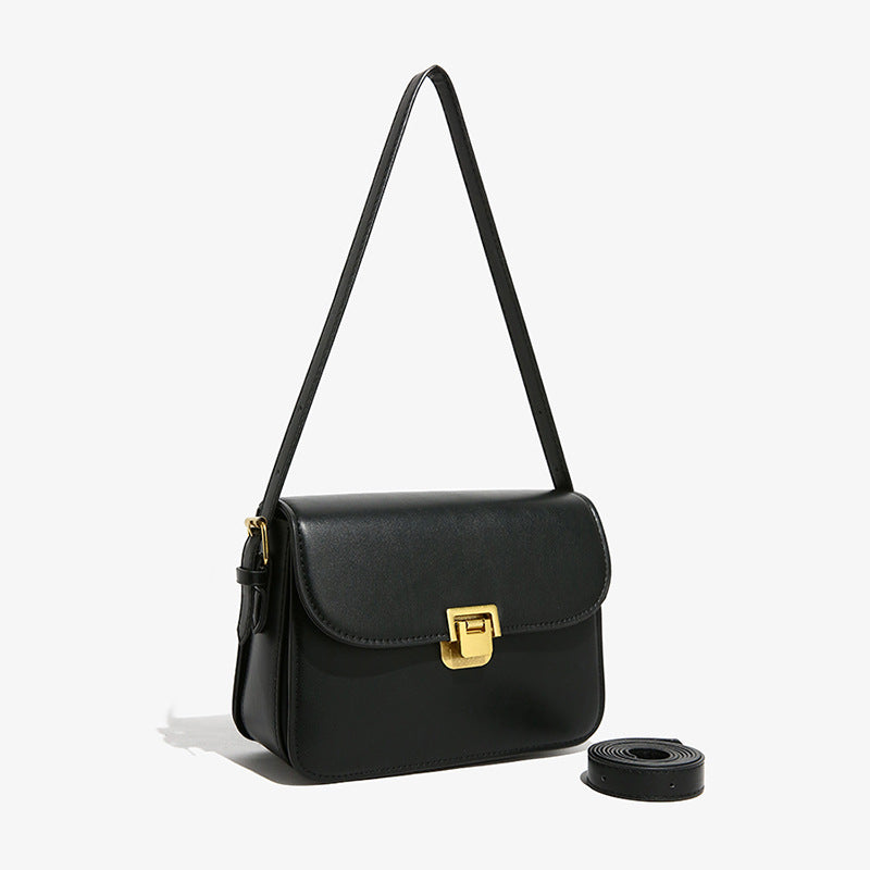 Urban Simple Style Lock Messenger Bag Multi-Functional Inner Bag Design Everyday Joker Fashion Small Square Bag