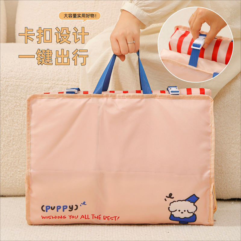 6-in-1 Travel Organizer Bag with Cute Puppy Design for Clothes, Toiletries, and Accessories - Foldable and Compact