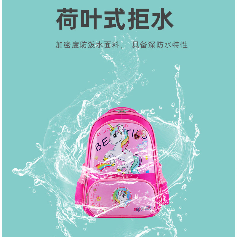 Lightweight Breathable Kids Backpack with Cartoon Design for School Children, Comfortable Ergonomic Shoulder Straps and Durable Nylon Material