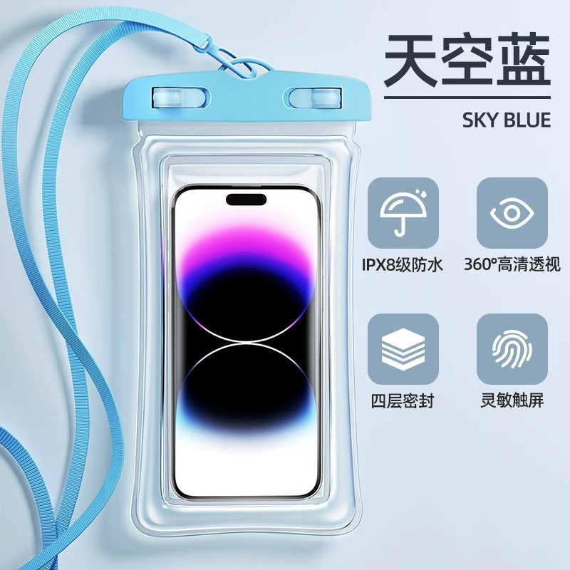 High-Transparency Waterproof Phone Case with Touch Screen Function for Swimming, Diving, and Outdoor Activities