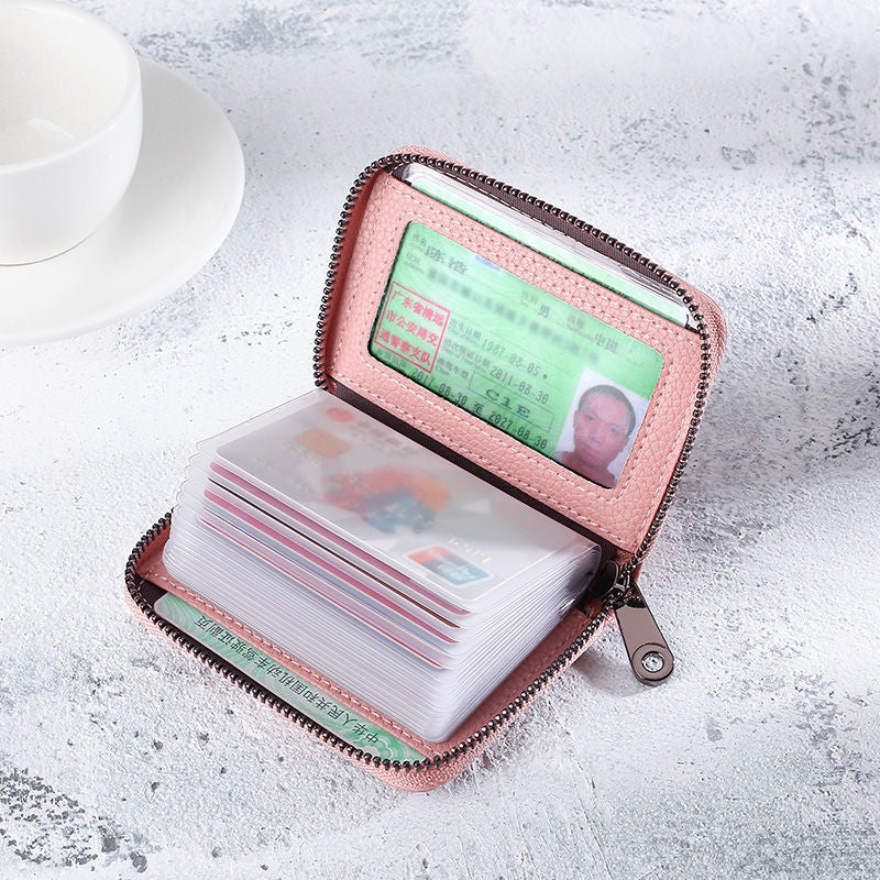 Cute Cartoon Bear Wallet with Multiple Card Slots and ID Window for Daily Use
