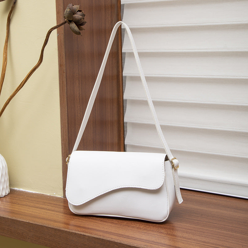 2025 New Fashion Magnetic Flap Crossbody Bag for Work and Daily Use, Minimalist Square Design with Hidden Zip Pocket