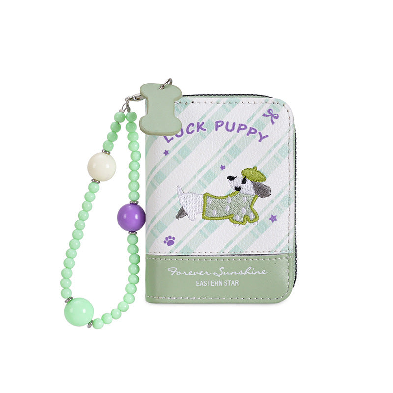 Wallet Ladies New Cute Sausage Dog Beaded Expanding Card Holder One Dopamine Good-looking Small Coin Purse