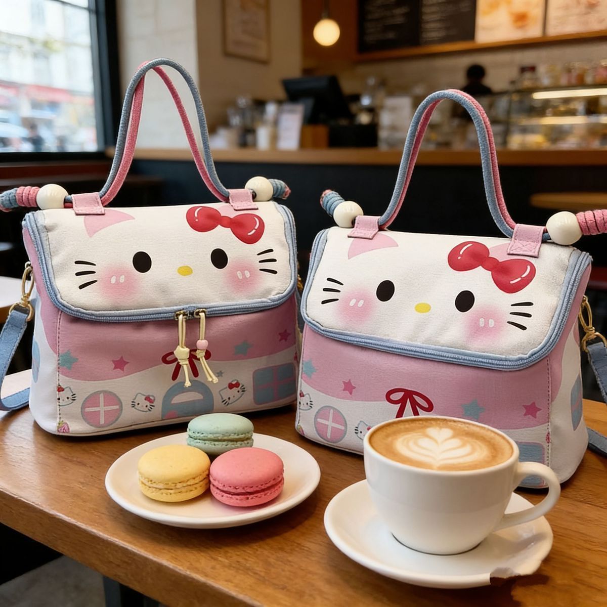 Cute Hello Kitty Cosmetic Bag Large-Capacity Cosmetics Buggy Bag Travel Portable Portable and Fashion Storage Bag