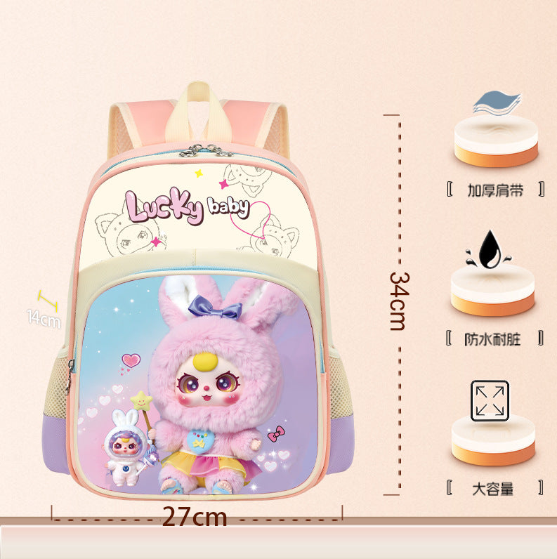 Cute Cartoon Stitch Kids Backpack for Kindergarten and School, Breathable and Waterproof Design with Thick Shoulder Straps