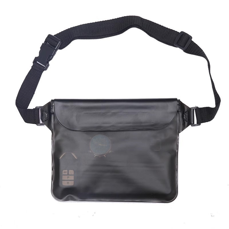 Waterproof PVC Waist Pack for Swimming, Hiking, Camping & Outdoor Activities with Phone Pocket