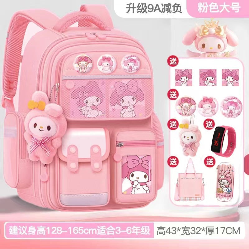 Cartoon Children's Schoolbag Burden-Reducing Spine Protection Large Capacity Breathable Waterproof