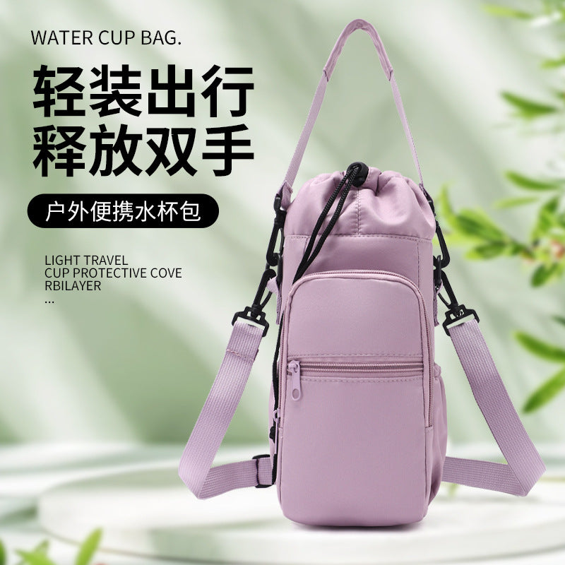 Polyester Kettle Bag Men's and Women's Multi-Functional Waterproof Outdoor Cycling Sports Thermal Insulation Kettle Lightweight Compact Mobile Phone Bag